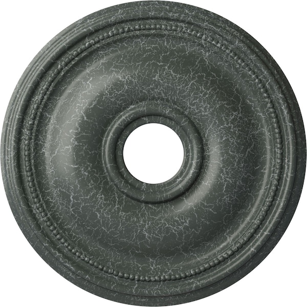 Ekena Millwork Bradford Medallion (Canopies up to 4 3/8"), 18 1/8"OD x 3 3/4"ID x 1 1/8"P, Athenian Green Crackle CM18BRAGC - main